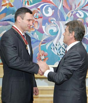 Кличко и Ющенко